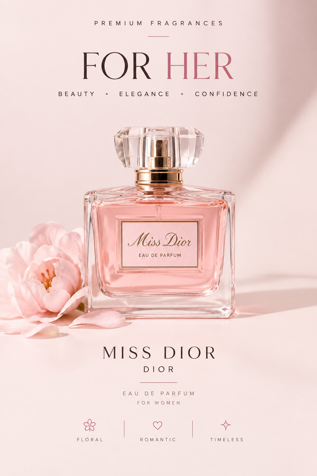 Mujer elegante con perfume