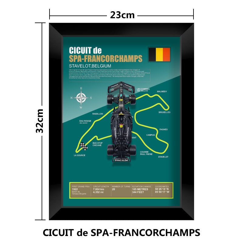 F1 Mercedes-Benz W14 Hamilton Track Scene Racing Model Study Club Decoration Hanging Painting