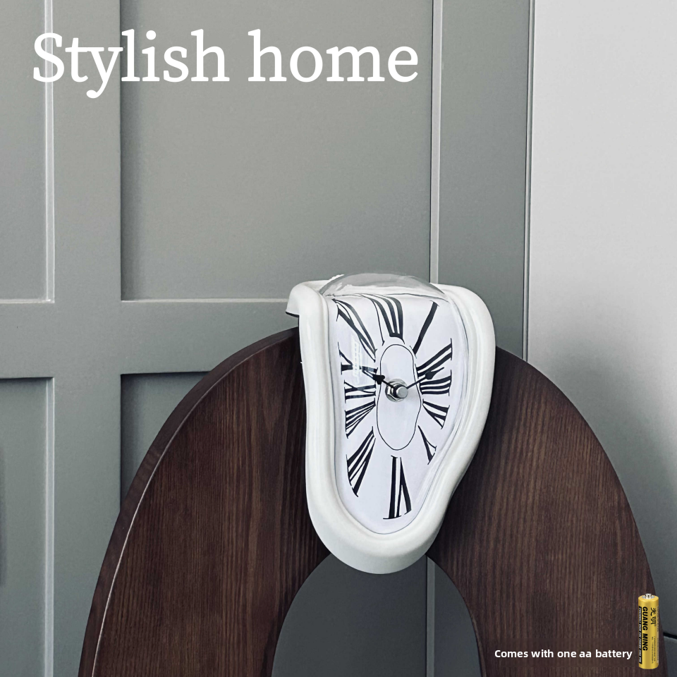 Melting Corner Wall Clock Roman Numerals