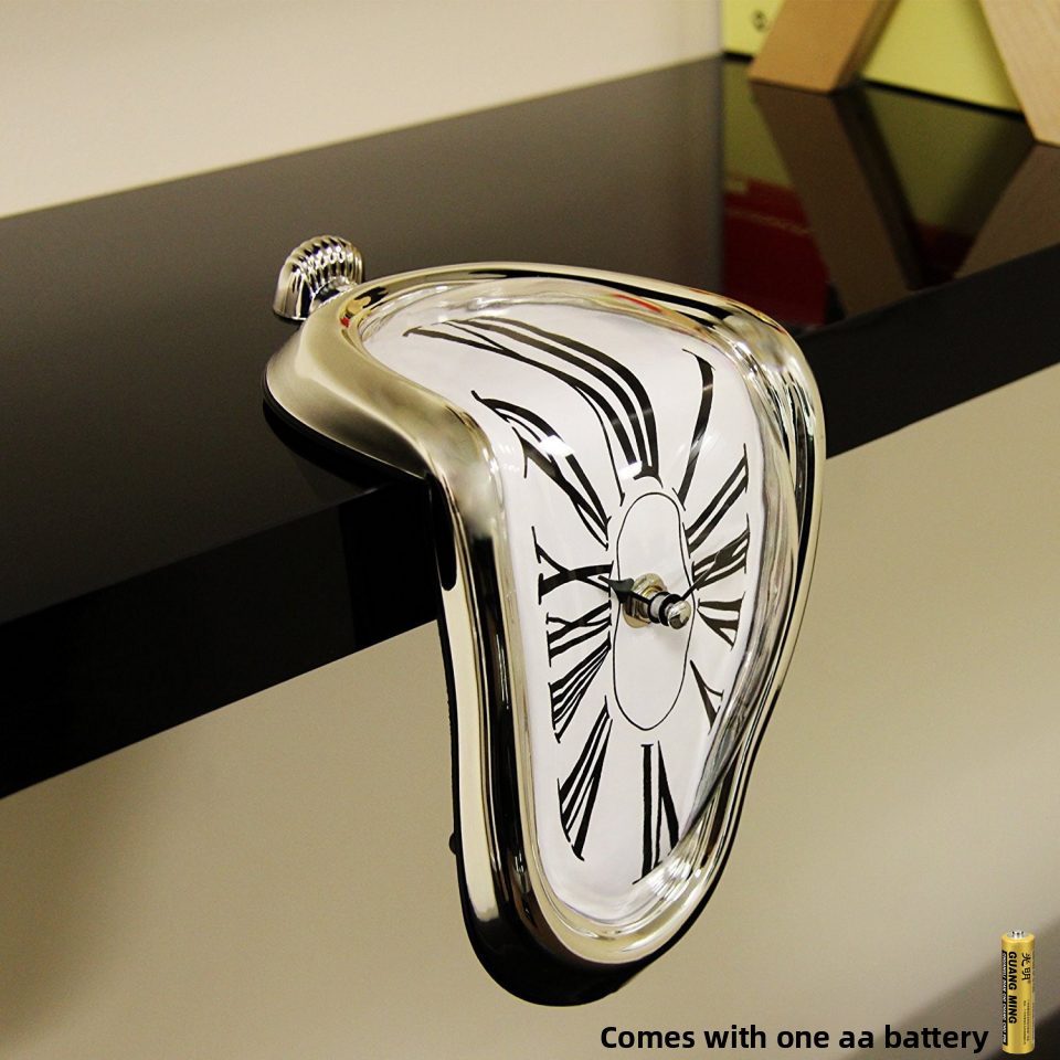 Melting Corner Wall Clock Roman Numerals
