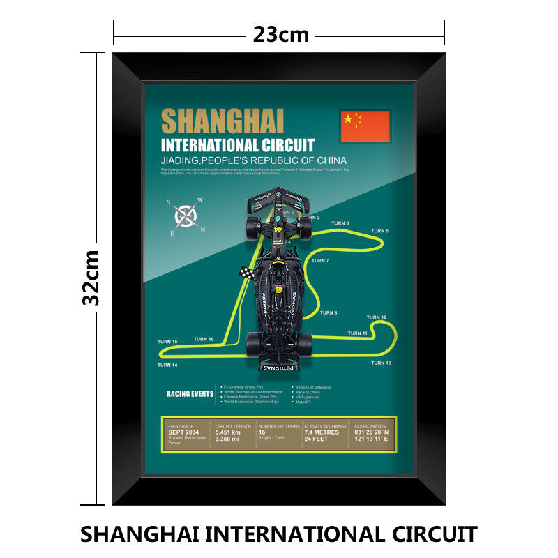 F1 Mercedes-Benz W14 Hamilton Track Scene Racing Model Study Club Decoration Hanging Painting