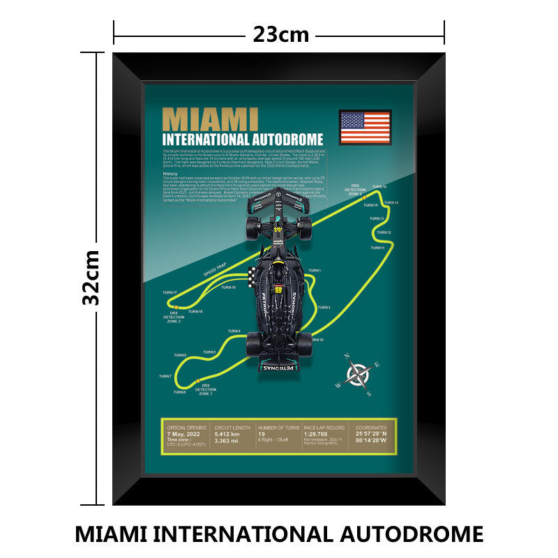 F1 Mercedes-Benz W14 Hamilton Track Scene Racing Model Study Club Decoration Hanging Painting
