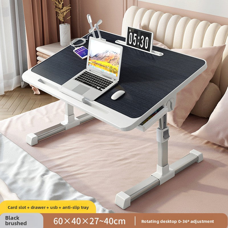 Adjustable Foldable Bed Desk with Storage