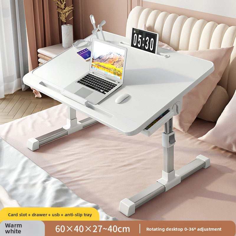 Adjustable Foldable Bed Desk with Storage