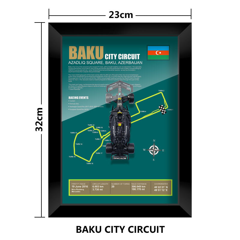 F1 Mercedes-Benz W14 Hamilton Track Scene Racing Model Study Club Decoration Hanging Painting