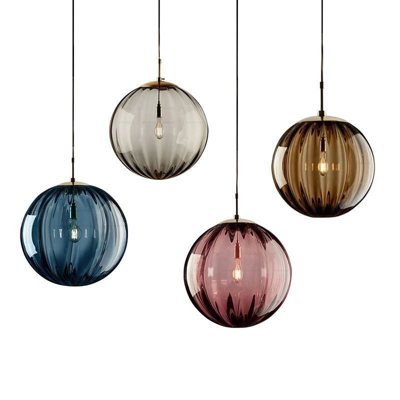 Glass ball chandelier