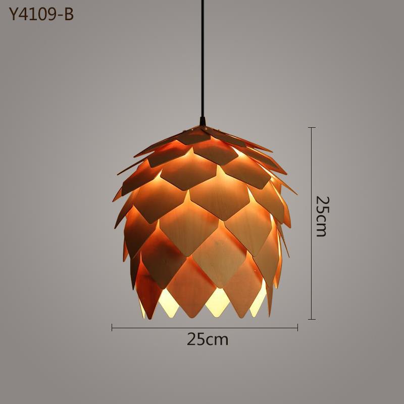 Nordic Wooden Petal Chandelier LED Lighting