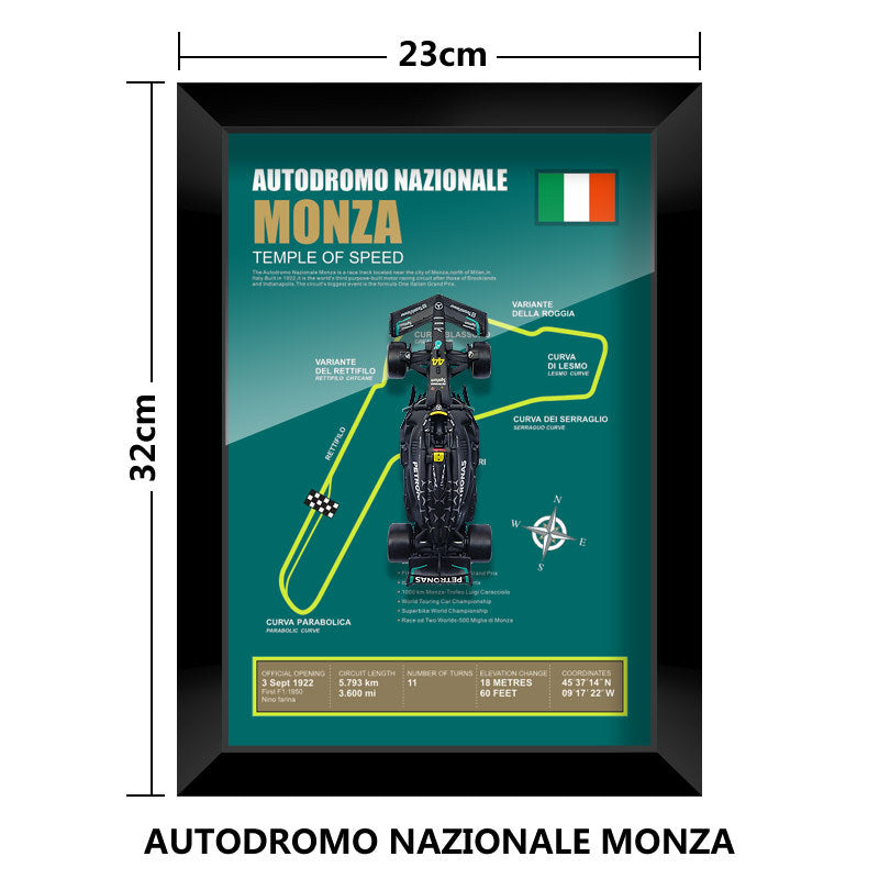 F1 Mercedes-Benz W14 Hamilton Track Scene Racing Model Study Club Decoration Hanging Painting