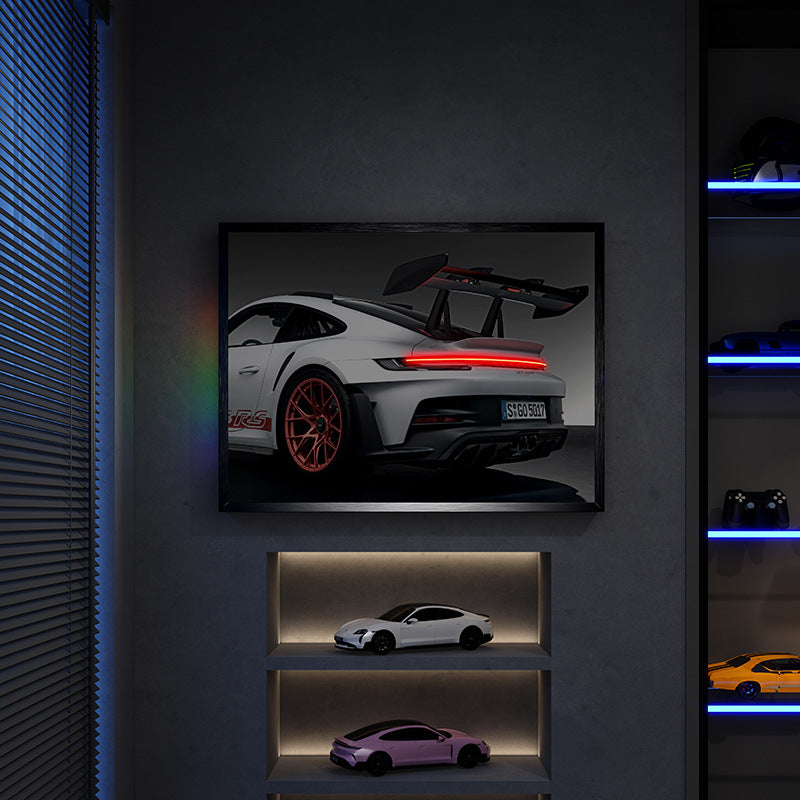 Illuminated sports car decorative painting