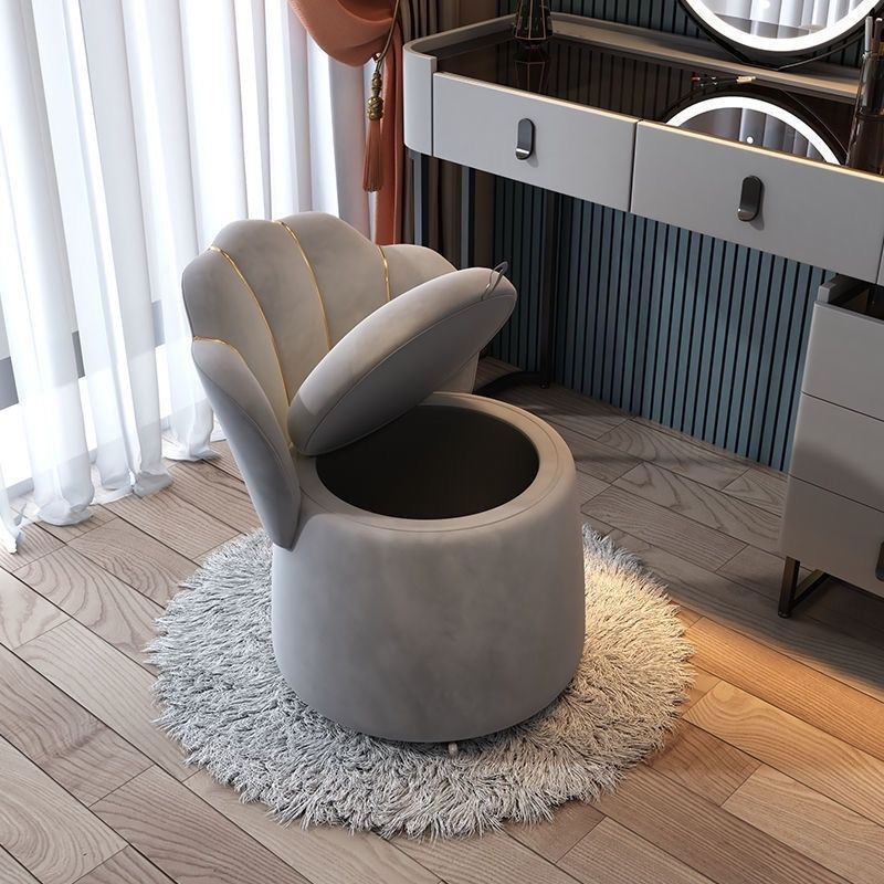 Foldable Makeup Chair with Storage