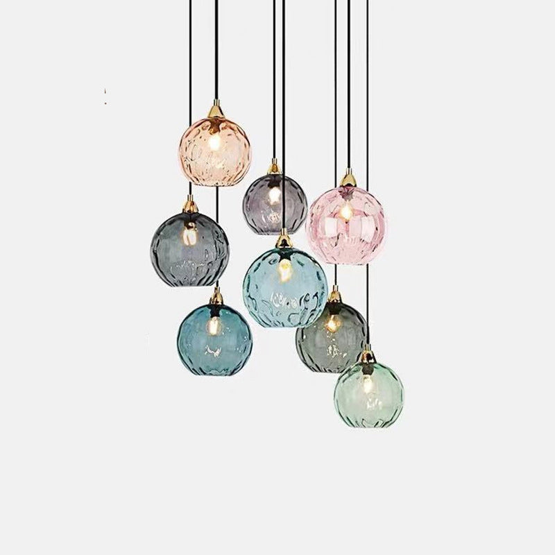 Glass ball chandelier