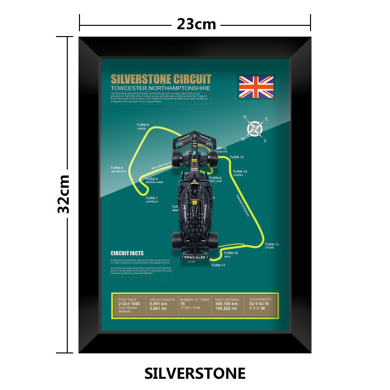 F1 Mercedes-Benz W14 Hamilton Track Scene Racing Model Study Club Decoration Hanging Painting
