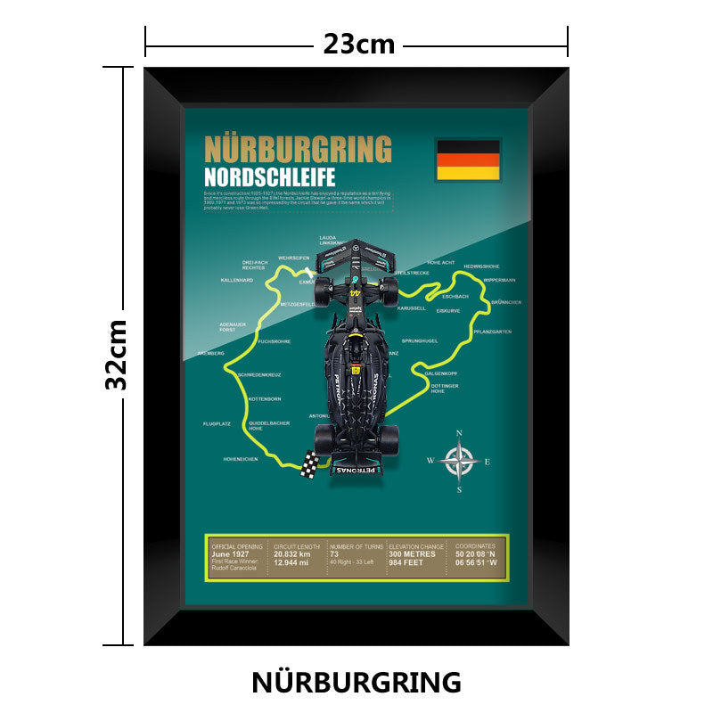 F1 Mercedes-Benz W14 Hamilton Track Scene Racing Model Study Club Decoration Hanging Painting