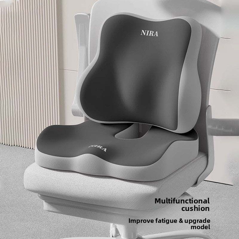 Ergonomic Memory Foam Seat and Lumbar Cushion Set
