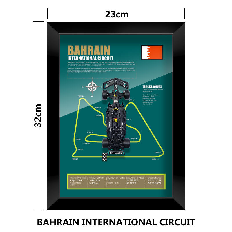 F1 Mercedes-Benz W14 Hamilton Track Scene Racing Model Study Club Decoration Hanging Painting