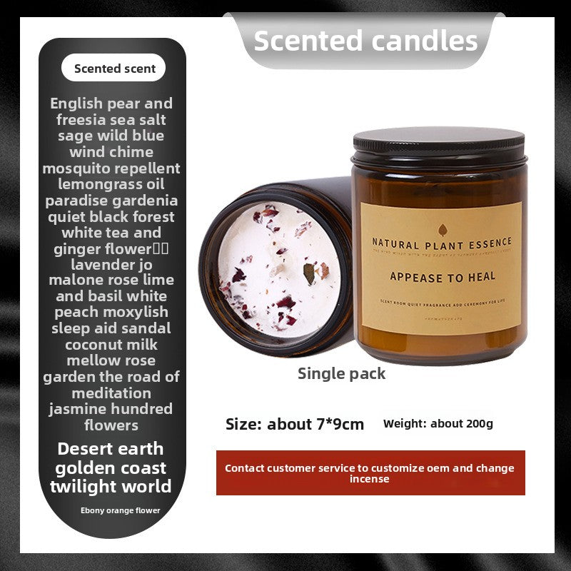 Smokeless bedroom with dried flower scented candles