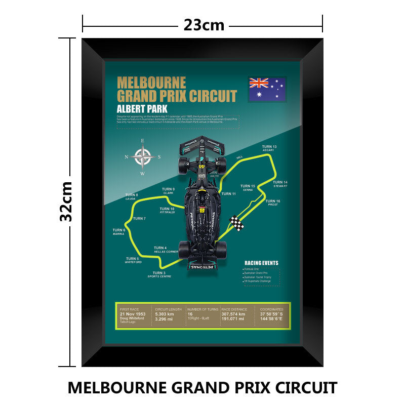 F1 Mercedes-Benz W14 Hamilton Track Scene Racing Model Study Club Decoration Hanging Painting