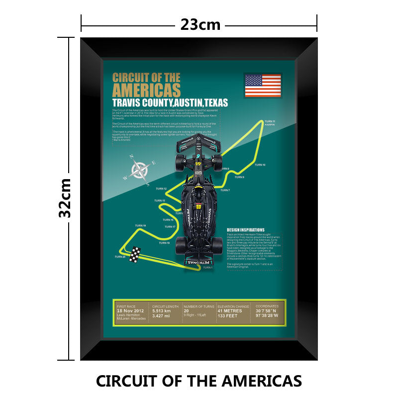 F1 Mercedes-Benz W14 Hamilton Track Scene Racing Model Study Club Decoration Hanging Painting