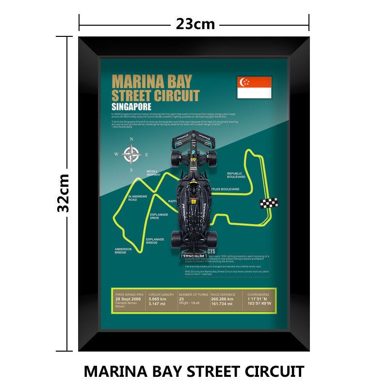 F1 Mercedes-Benz W14 Hamilton Track Scene Racing Model Study Club Decoration Hanging Painting