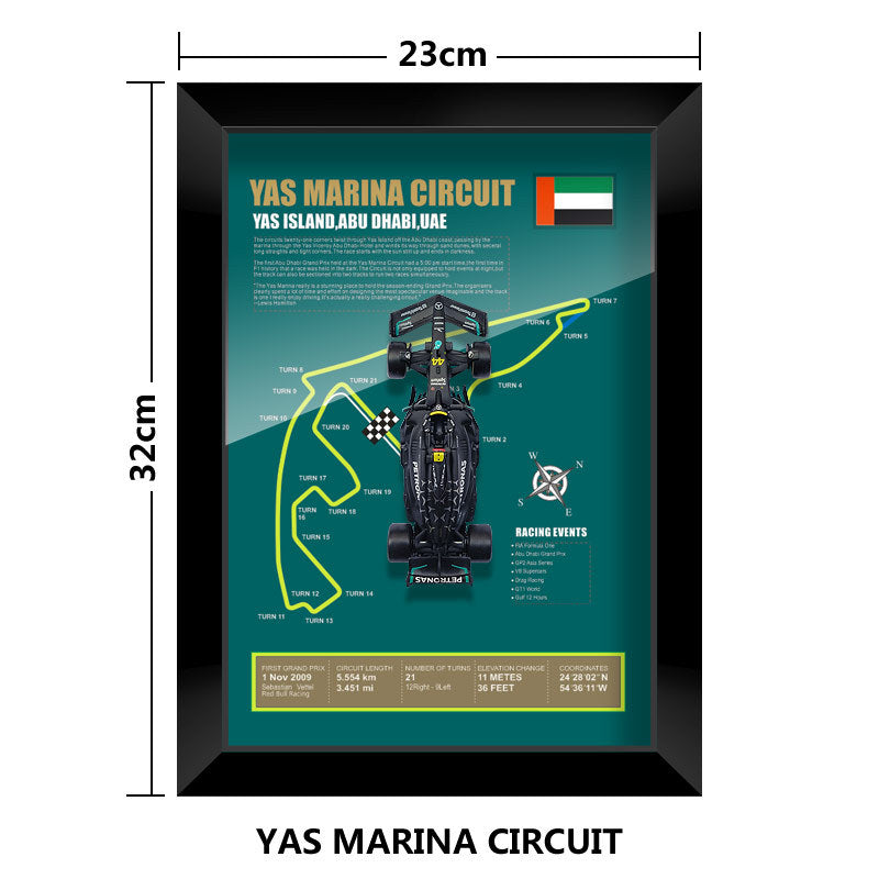 F1 Mercedes-Benz W14 Hamilton Track Scene Racing Model Study Club Decoration Hanging Painting