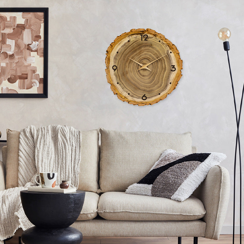 Wooden Round Wall Clock