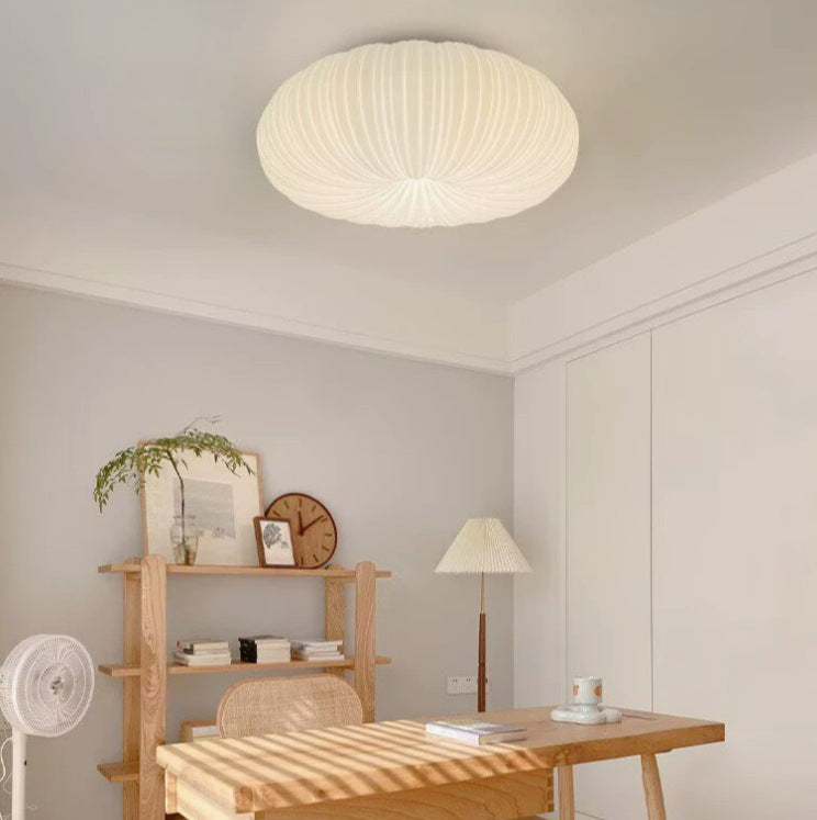 Nordic Modern Simplicity LED Ceiling Lamp Creative Pumpkin Shape with Three Color Options for Living Room Bedroom Study