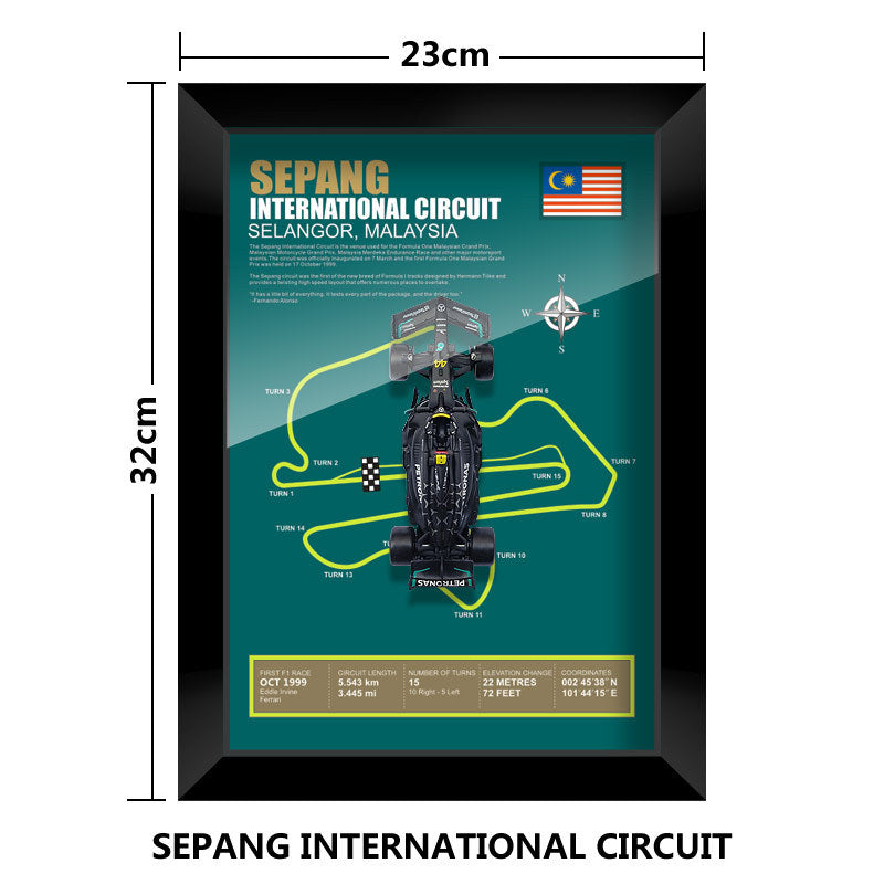 F1 Mercedes-Benz W14 Hamilton Track Scene Racing Model Study Club Decoration Hanging Painting