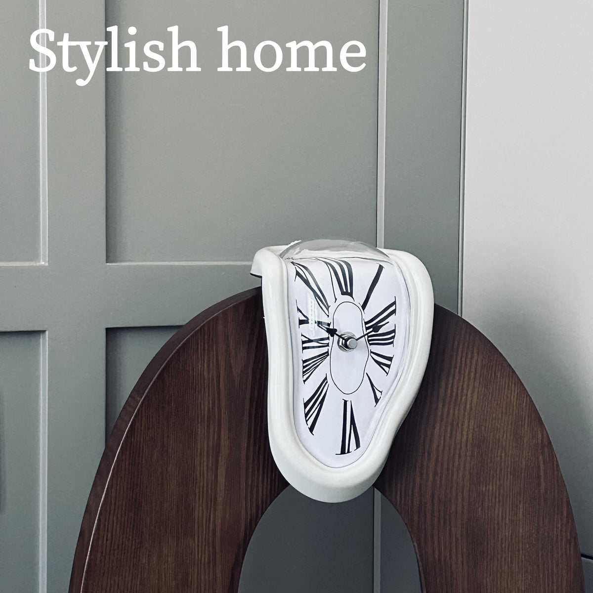 Melting Corner Wall Clock Roman Numerals