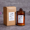 Scented soy wax candles in tea jar