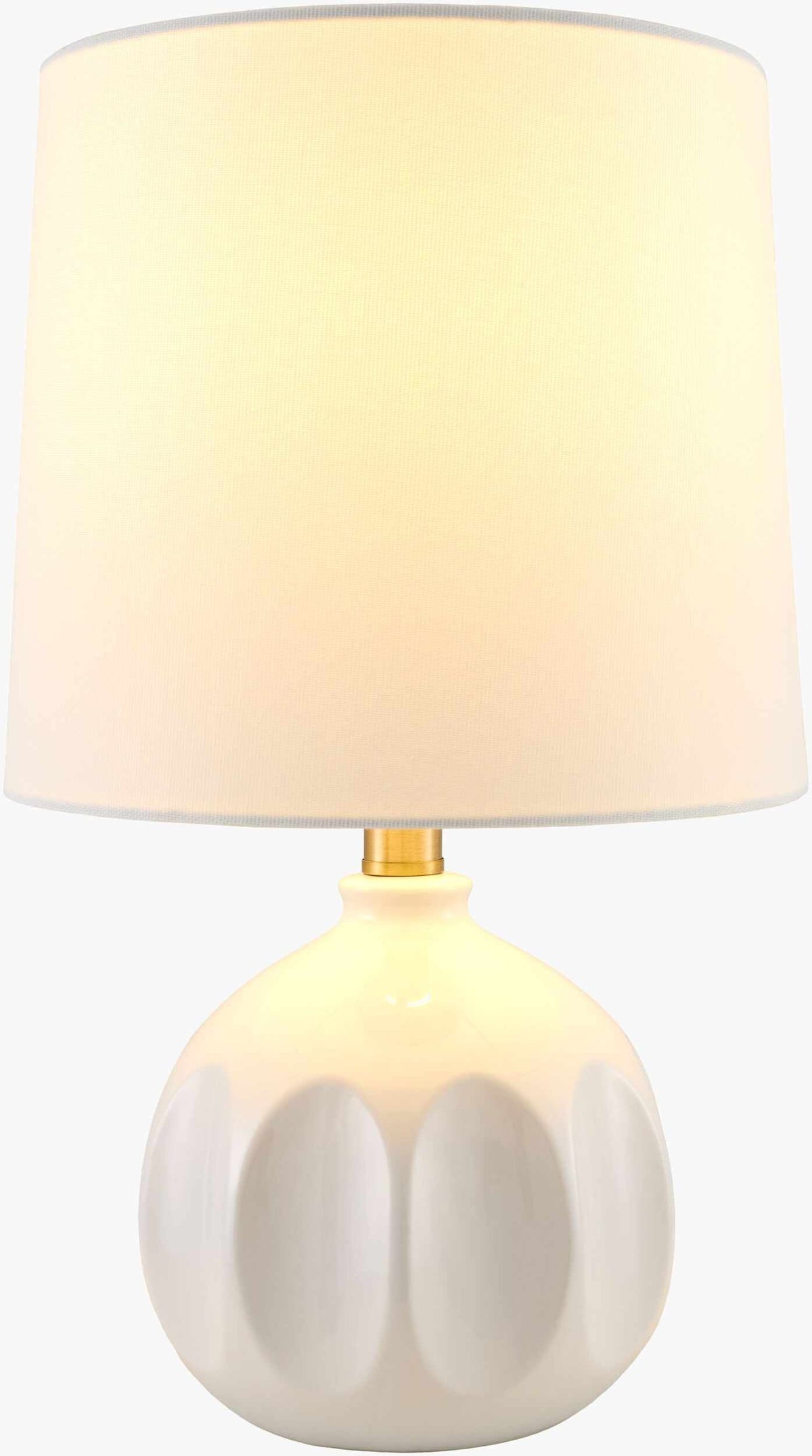 Matting Modern Table Lamp with global details for bedside or console tables