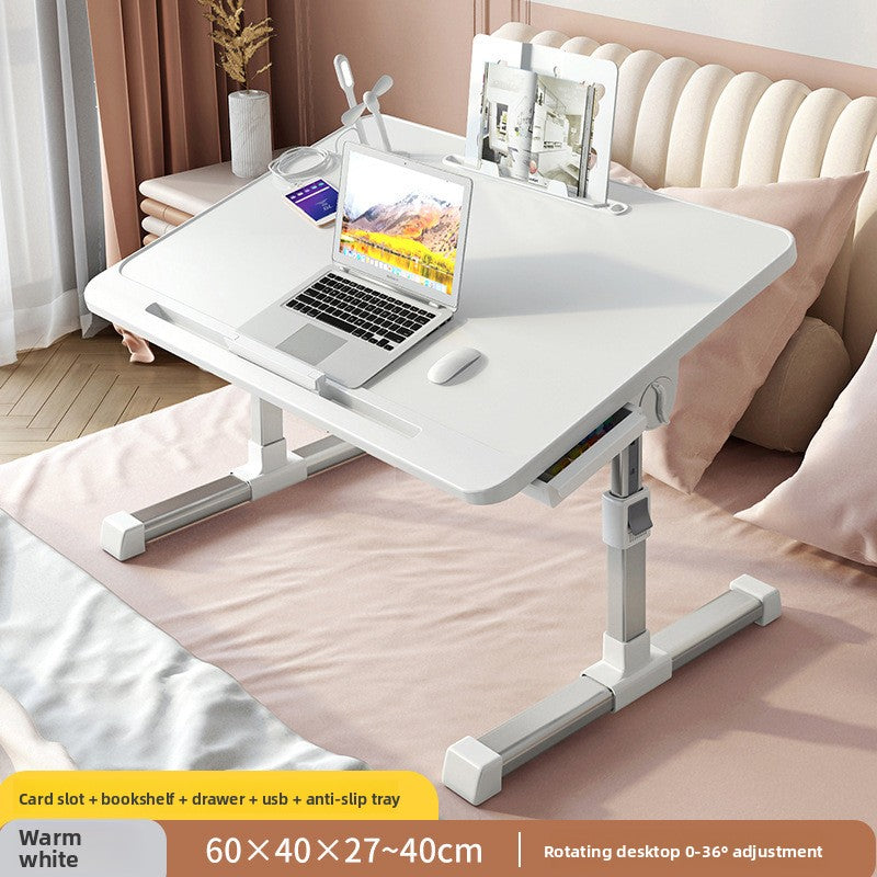 Adjustable Foldable Bed Desk with Storage