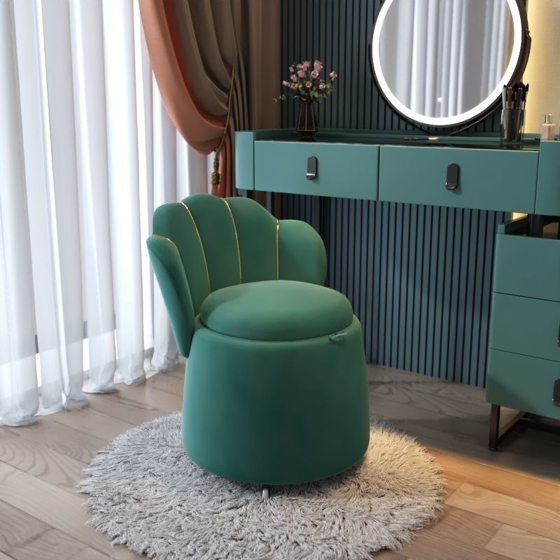 Foldable Makeup Chair with Storage