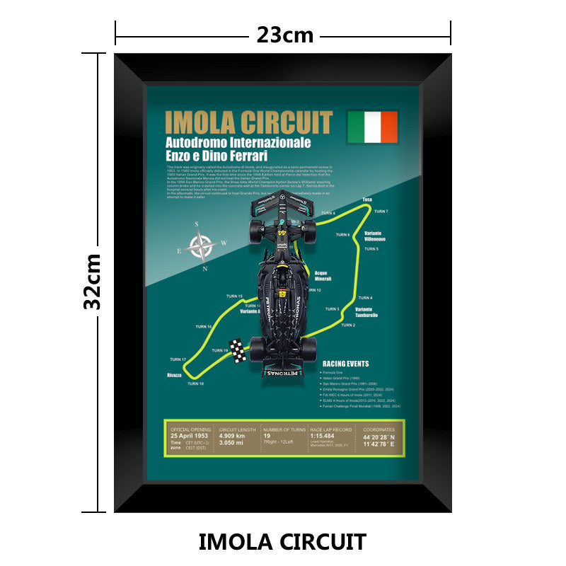 F1 Mercedes-Benz W14 Hamilton Track Scene Racing Model Study Club Decoration Hanging Painting