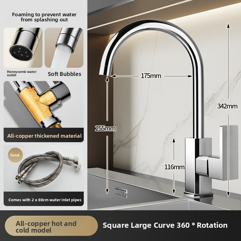 Copper Kitchen Mixer Faucet