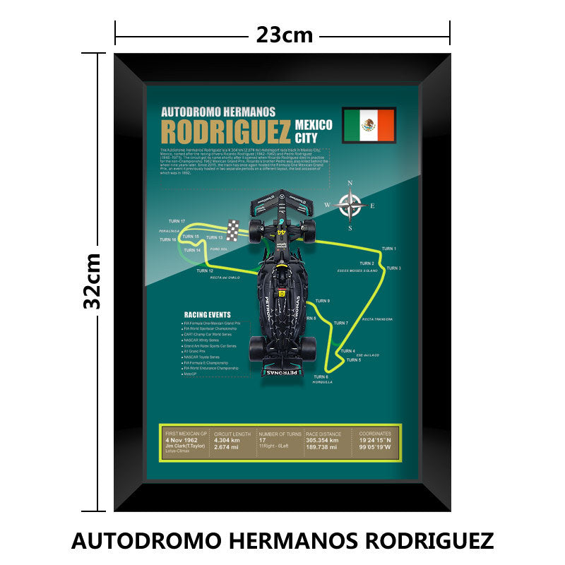 F1 Mercedes-Benz W14 Hamilton Track Scene Racing Model Study Club Decoration Hanging Painting