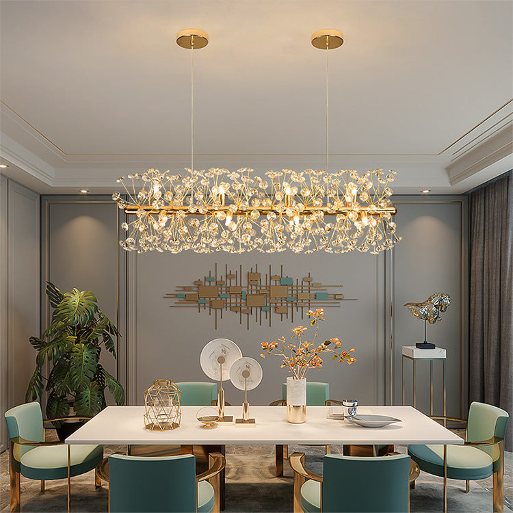 Modern Crystal Sphere Chandelier LED Hanging Lamp