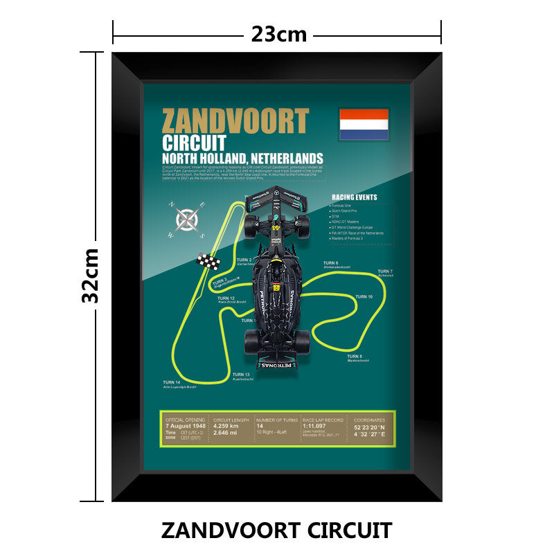 F1 Mercedes-Benz W14 Hamilton Track Scene Racing Model Study Club Decoration Hanging Painting