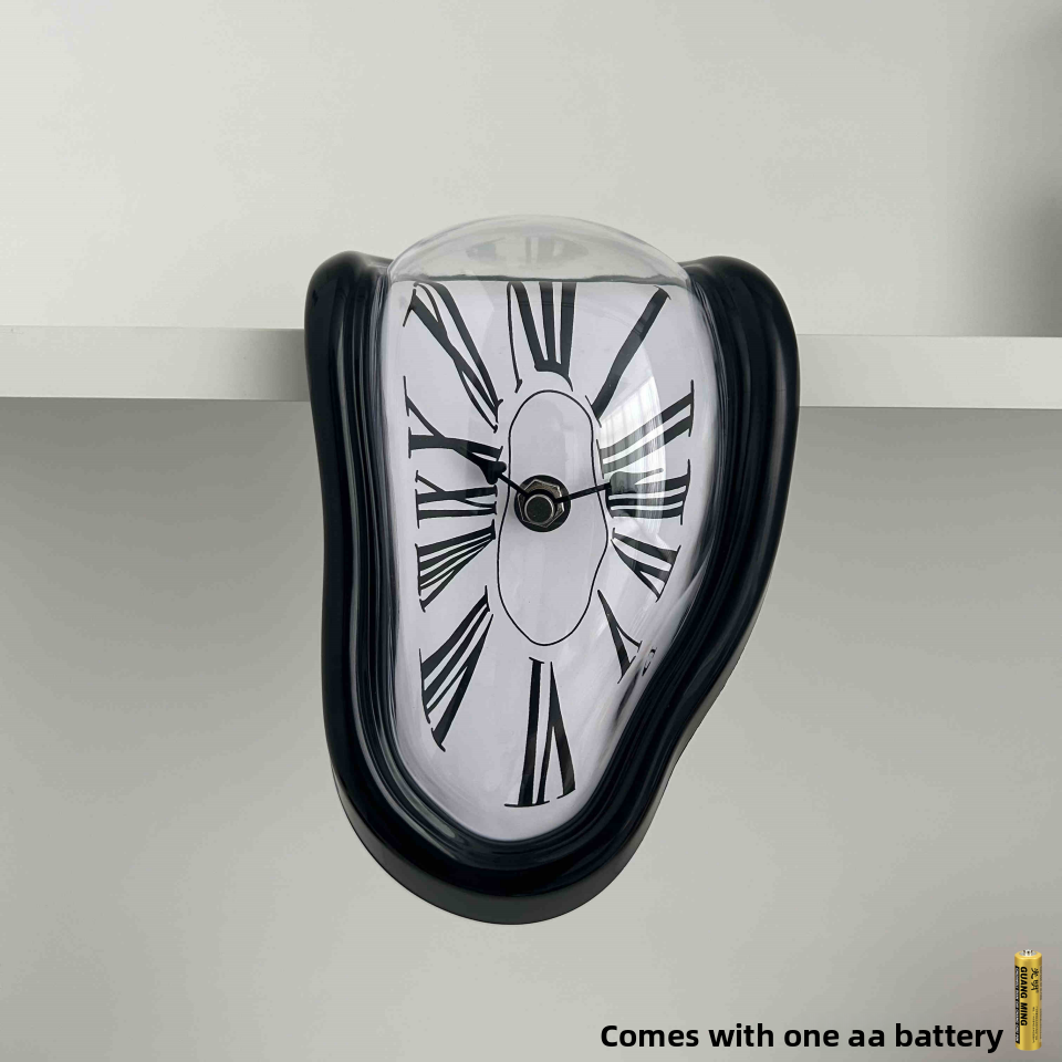 Melting Corner Wall Clock Roman Numerals