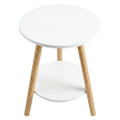 Levede Round Coffee Table 2-Layer Living Room End Tables Bedroom Side Tables