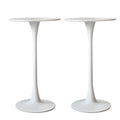 NNEIDS Levede 2x Round Bar Table Pub Tables White