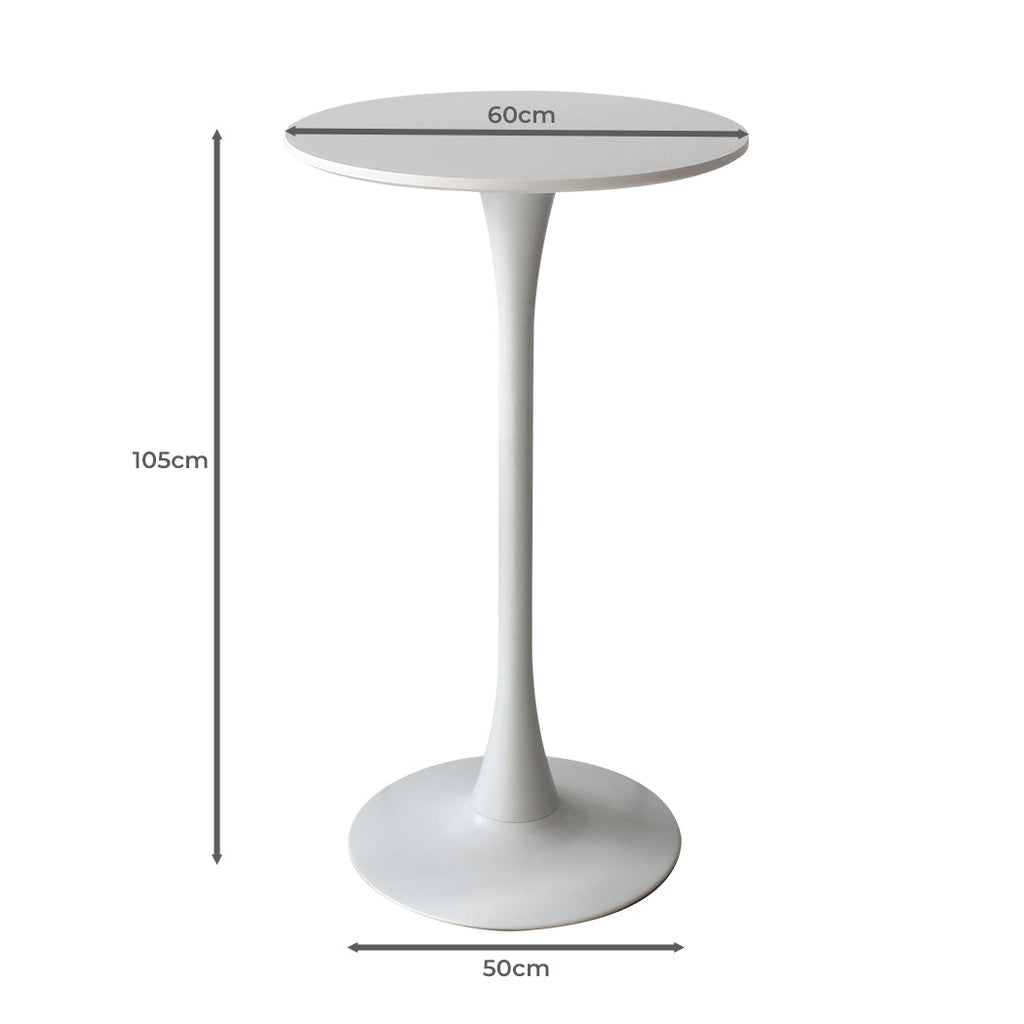 NNEIDS Levede 2x Round Bar Table Pub Tables White