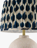 Aqua Blue Bohemian Table Lamp with textured details for bedside or console tables