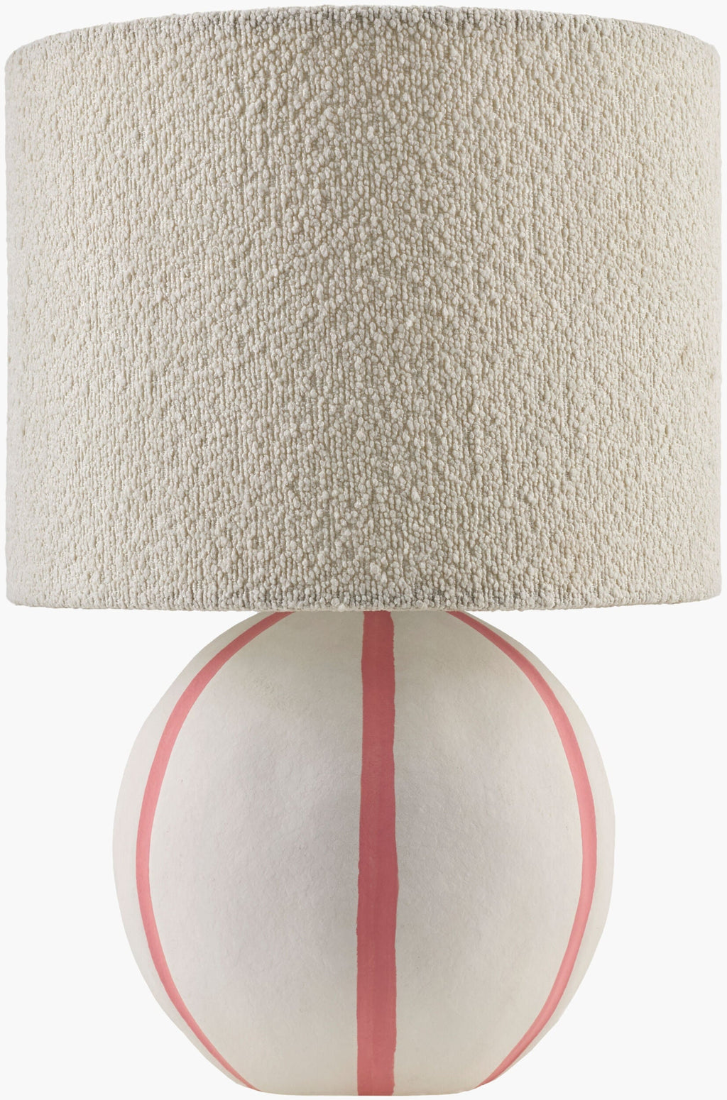 Muted Beige Traditional Table Lamp with linen details for bedside or console tables