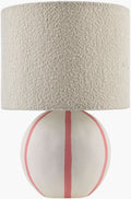 Muted Beige Traditional Table Lamp with linen details for bedside or console tables