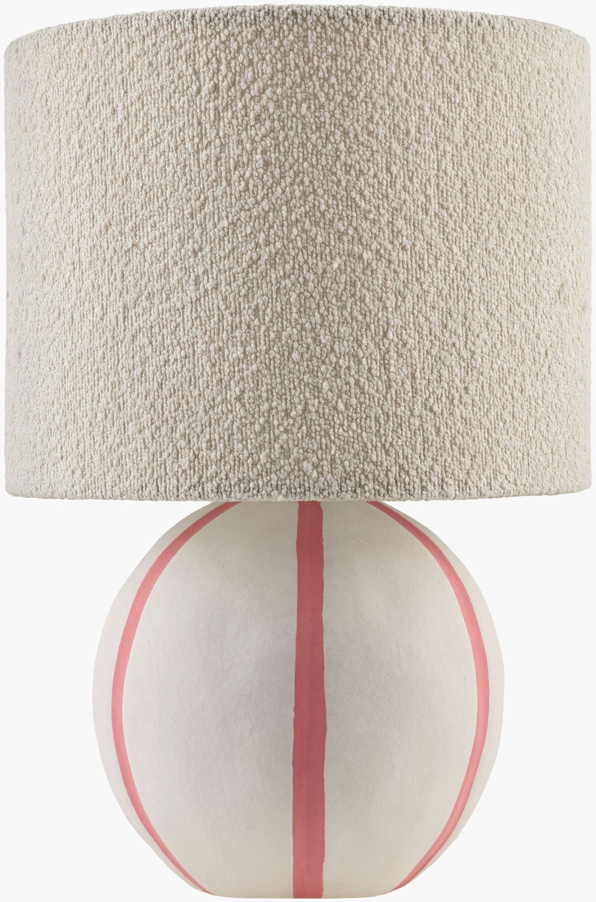 Muted Beige Traditional Table Lamp with linen details for bedside or console tables
