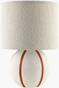Warm Beige Traditional Table Lamp with linen details for bedside or console tables