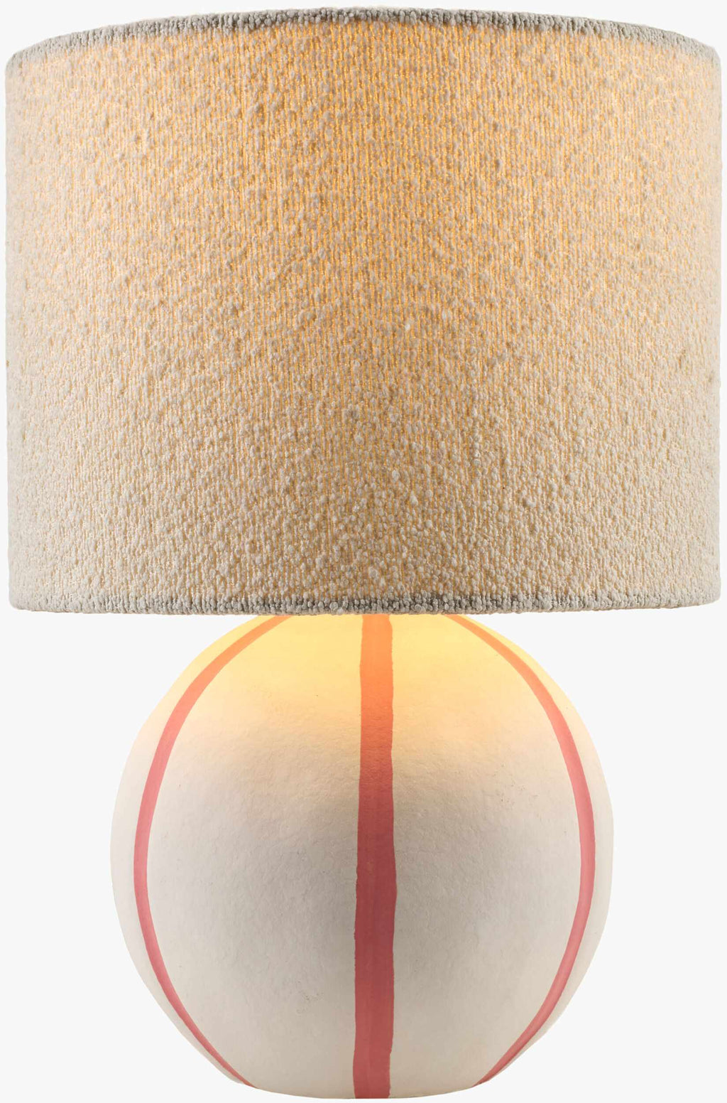 Muted Beige Traditional Table Lamp with linen details for bedside or console tables