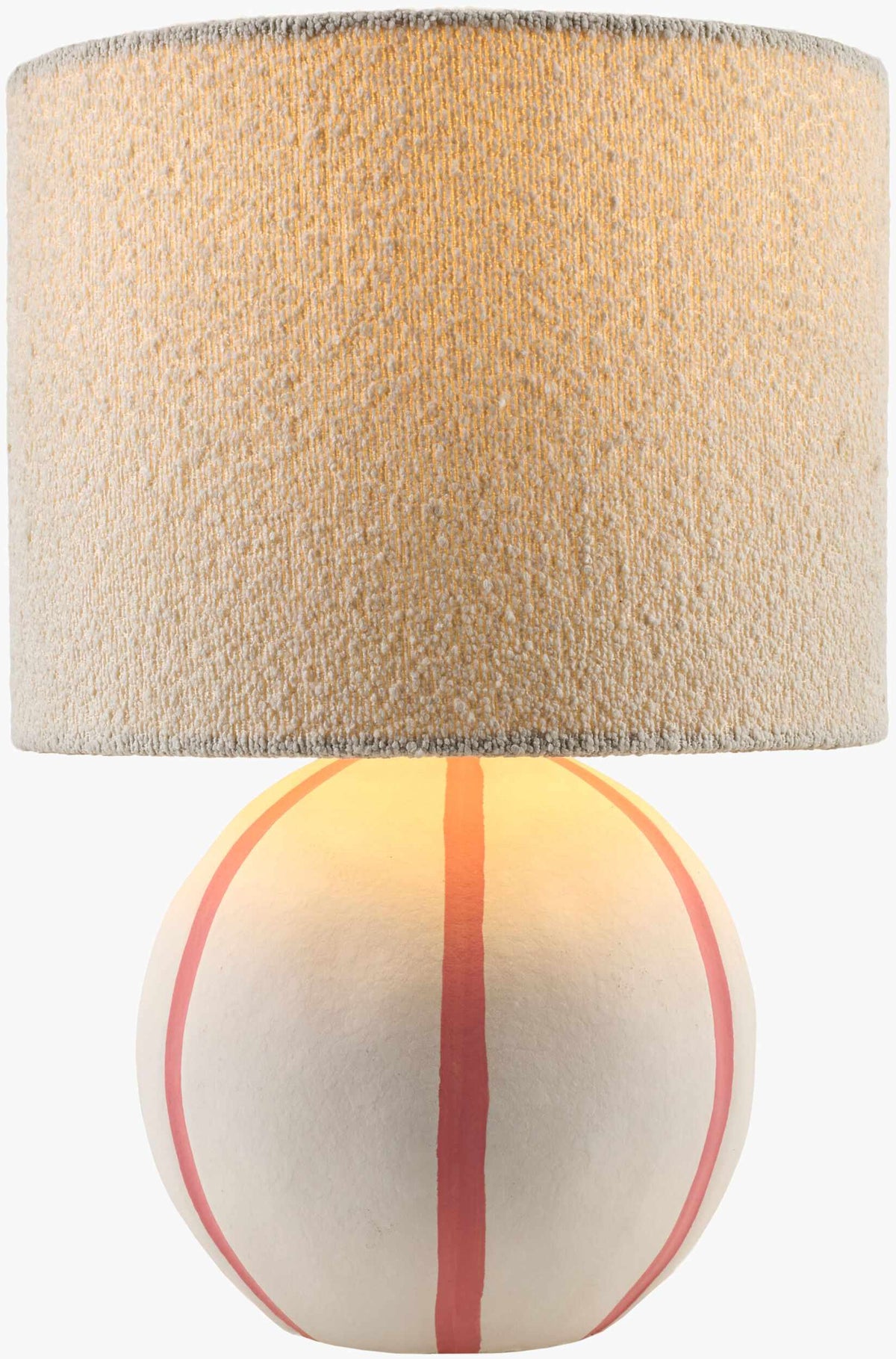 Muted Beige Traditional Table Lamp with linen details for bedside or console tables