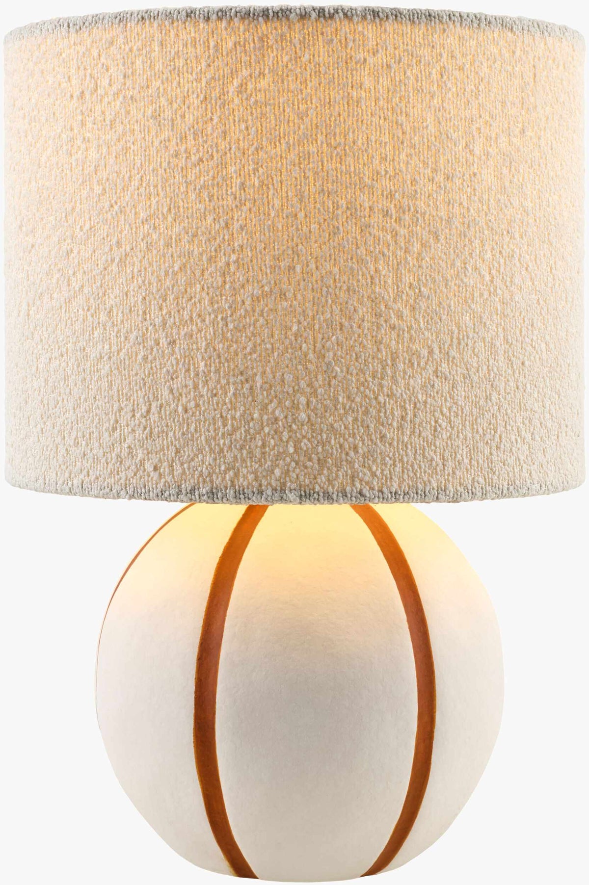 Warm Beige Traditional Table Lamp with linen details for bedside or console tables