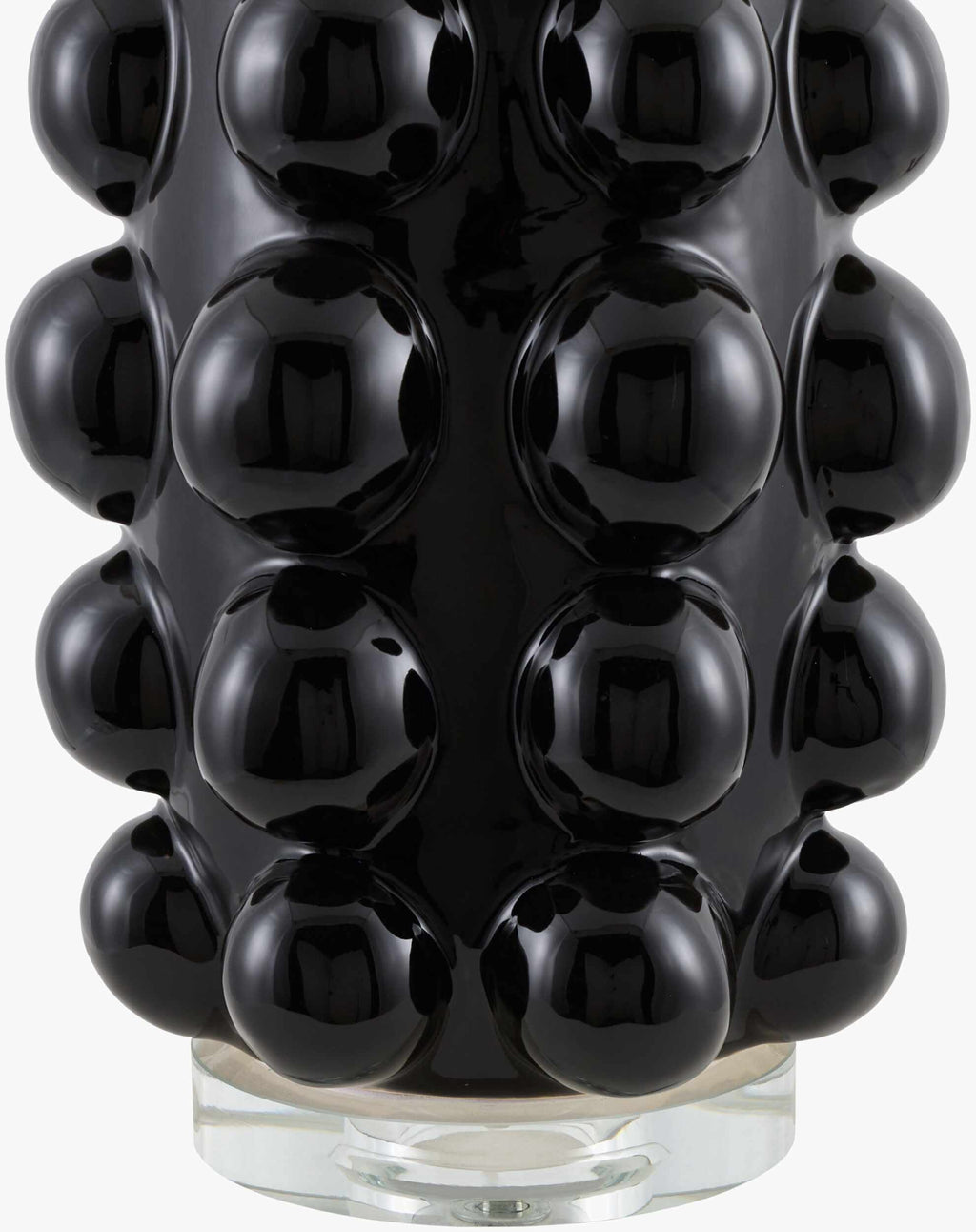 Charcoal Modern Table Lamp with linen details for bedside or console tables